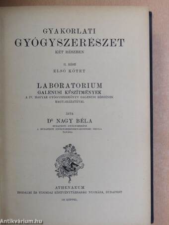 Gyakorlati gyógyszerészet II/1.