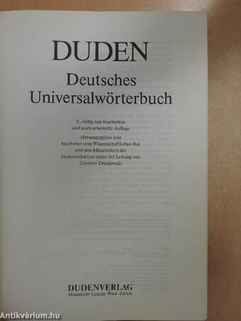 Duden - Deutsches Universalwörterbuch A-Z