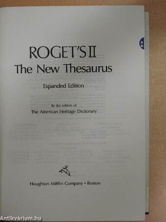 Roget's II: The New Thesaurus