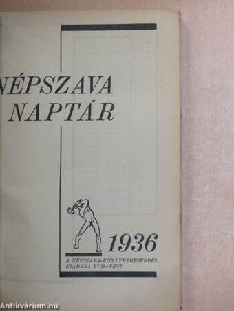 Népszava naptár 1936