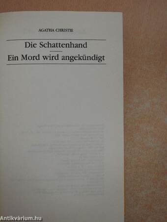 Die Schattenhand/Ein Mord wird angekündigt