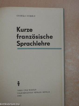 Kurze französische Sprachlehre