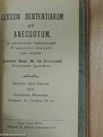 Adomák és Veszemék/Anekdoten-Lexicon/Lexicon Sententiarum et Anecdotum