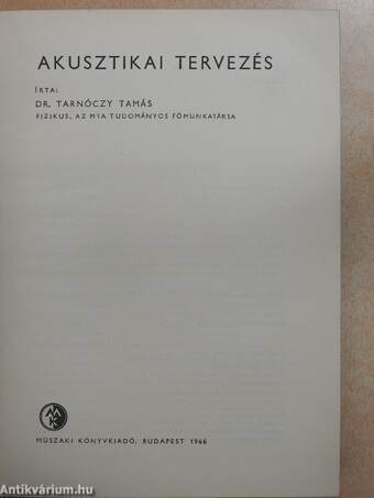 Akusztikai tervezés