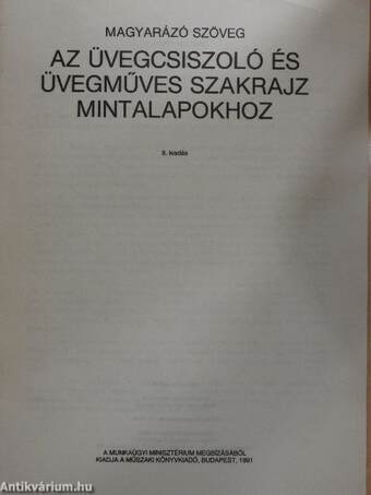 Üvegcsiszoló és üvegműves szakrajz mintalapok