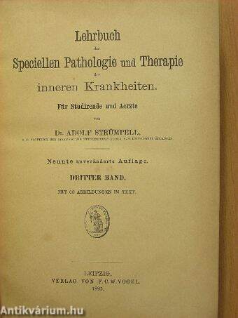 Lehrbuch der Speciellen Pathologie und Therapie der inneren Krankheiten III.