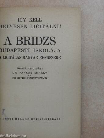 A bridzs budapesti iskolája