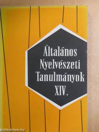 Általános Nyelvészeti Tanulmányok XIV.