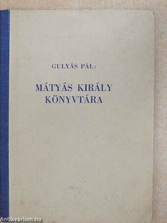 Mátyás király könyvtára