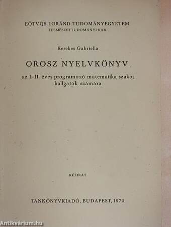 Orosz nyelvkönyv