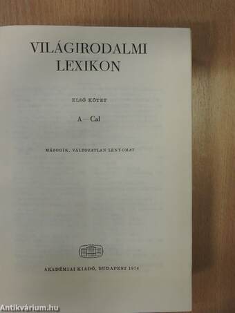 Világirodalmi Lexikon 1-18.