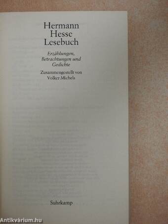 Hermann Hesse Lesebuch