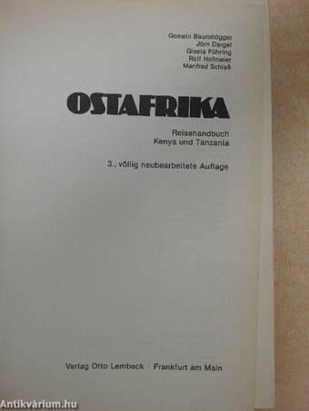 Ostafrika Reisehandbuch