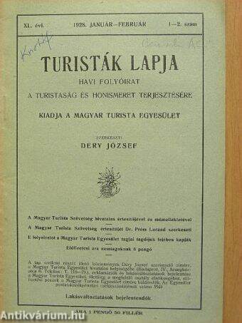 Turisták lapja 1928. január-február