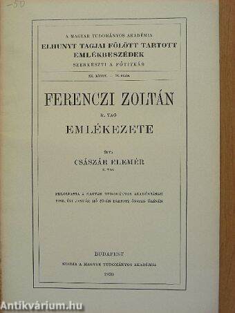 Ferenczi Zoltán r. tag emlékezete
