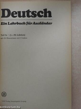 Deutsch - Ein Lehrbuch für Ausländer - 1a