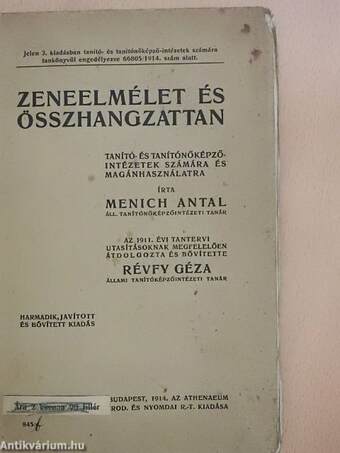 Zeneelmélet és összhangzattan