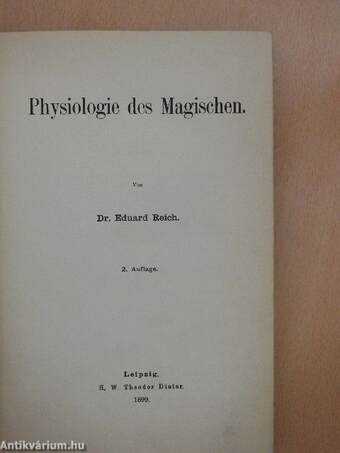 Physiologie des Magischen