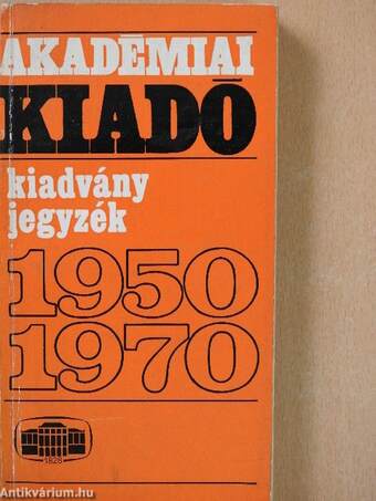 Kiadványjegyzék 1950/1970.