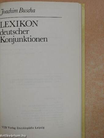 Lexikon deutscher Konjunktionen