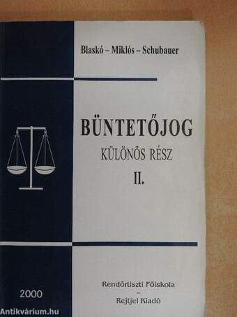 Büntetőjog II.