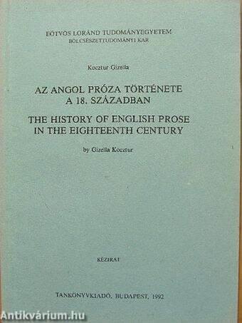 Az angol próza története a 18. században