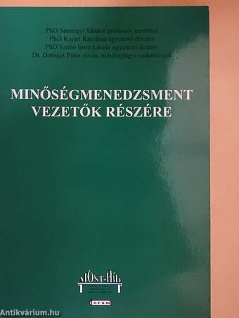 Minőségmenedzsment vezetők részére