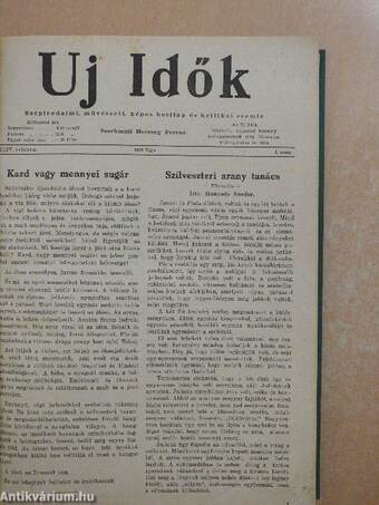 Uj Idők 1938. (nem teljes évfolyam) I-II.