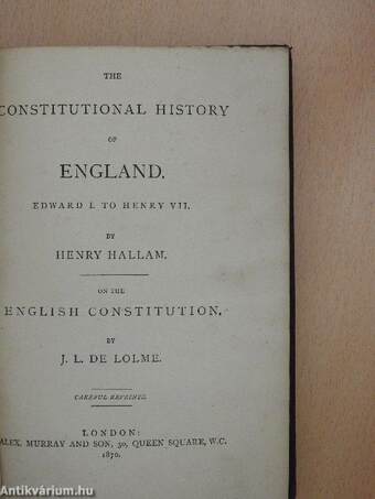 The constitutional history of England