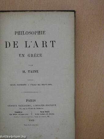 Philosophie de l'Art en Gréce