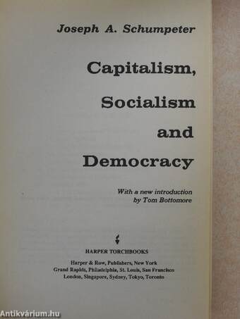 Capitalism, Socialism and Democracy