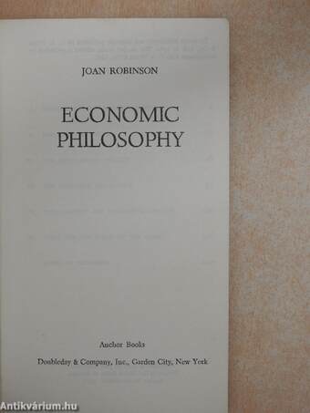 Economic Philosophy