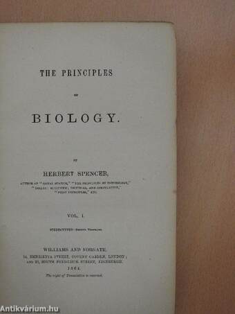 The Principles of Biology I-II.