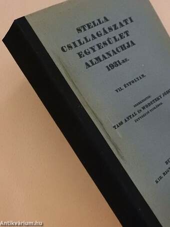 Stella Csillagászati Egyesület Almanachja 1931-re