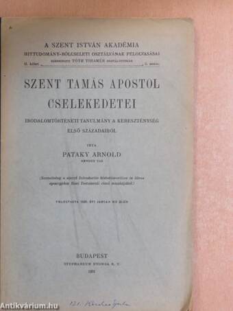 Szent Tamás apostol cselekedetei