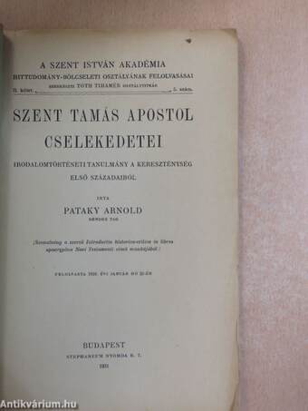 Szent Tamás apostol cselekedetei