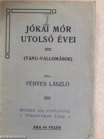 Jókai Mór utolsó évei