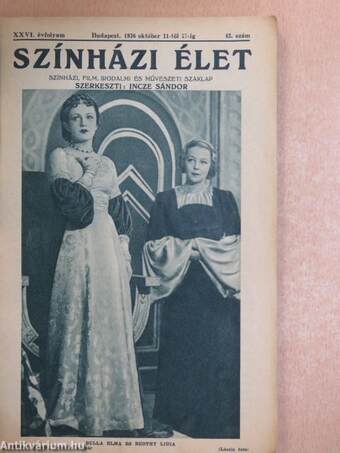 Szinházi Élet 1936/42.