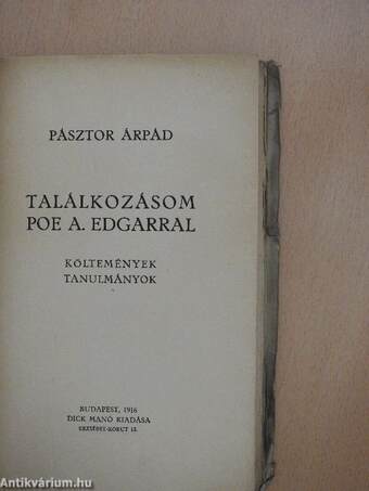 Találkozásom Poe A. Edgarral