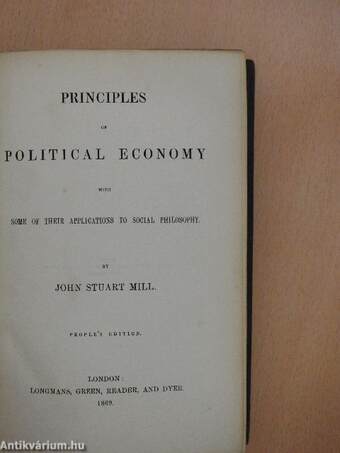 Principles of Political Economy