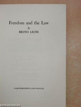 Freedom and the Law