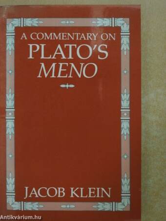 A Commentary on Plato's Meno