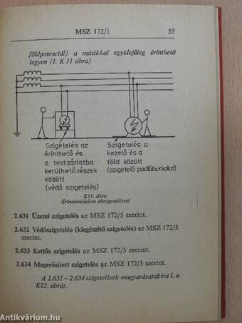 MSZ 172/1-72 érintésvédelmi szabályzat 1000 V-nál nem nagyobb feszültségű erősáramú villamos berendezések számára