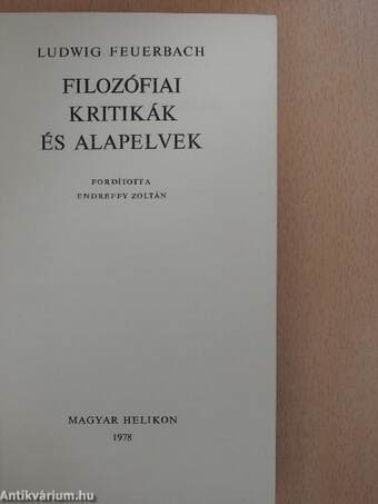 Filozófiai kritikák és alapelvek