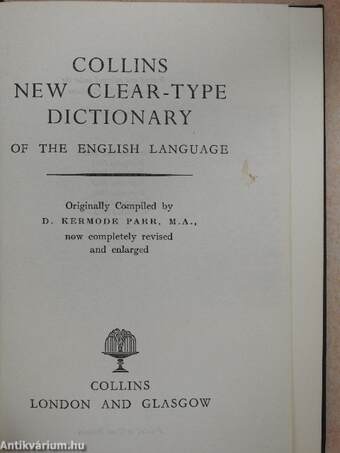 Collins New Clear-Type Dictionary of the English Language