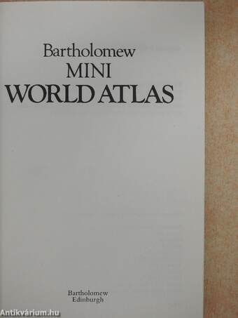 Bartholomew Mini World Atlas