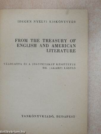 From the Treasury of English and American Literature