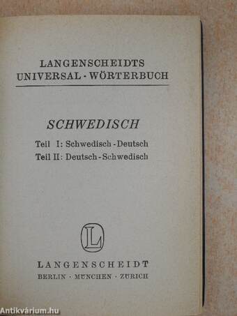 Langenscheidts Universal-Wörterbuch Schwedisch