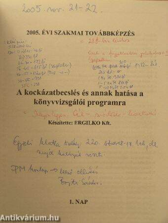 Könyvvizsgálói szakmai továbbképzés 2005.