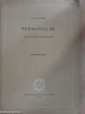 Pedagógia III.